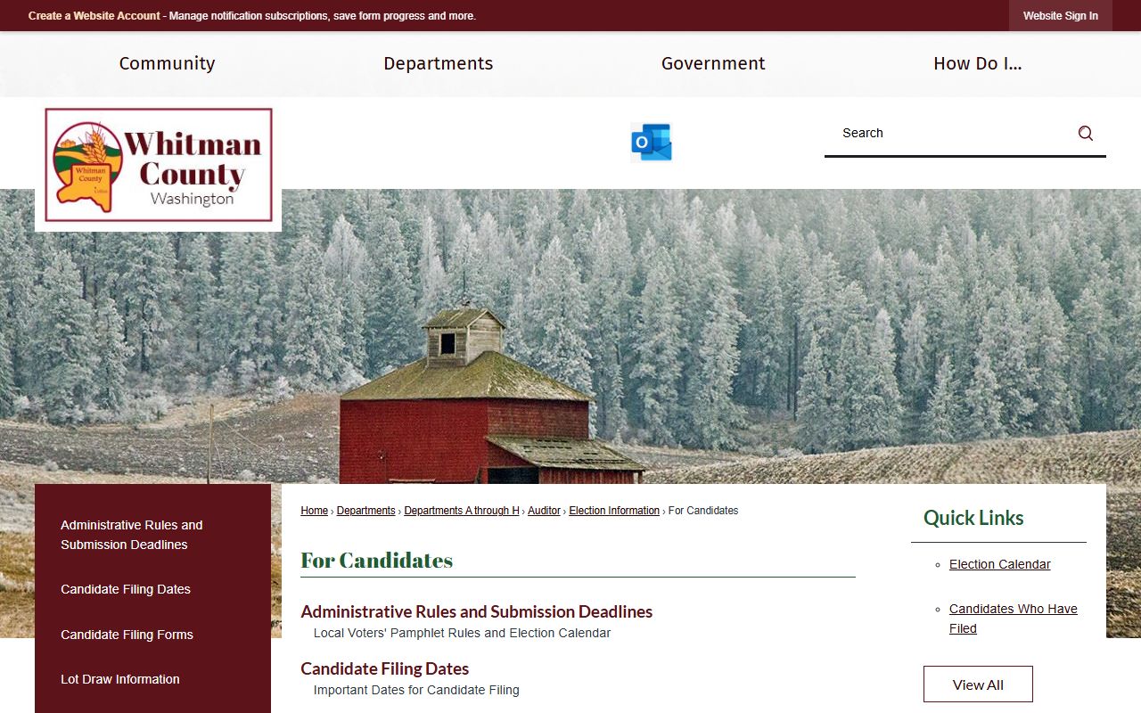 Whitman County Superior Court page for Pullman felony records