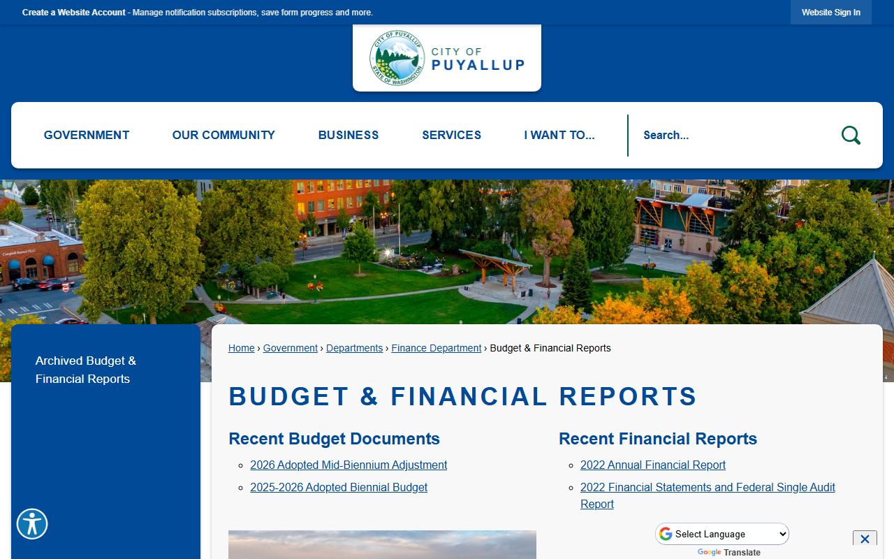 Puyallup Police Department records page for Puyallup felony arrest records