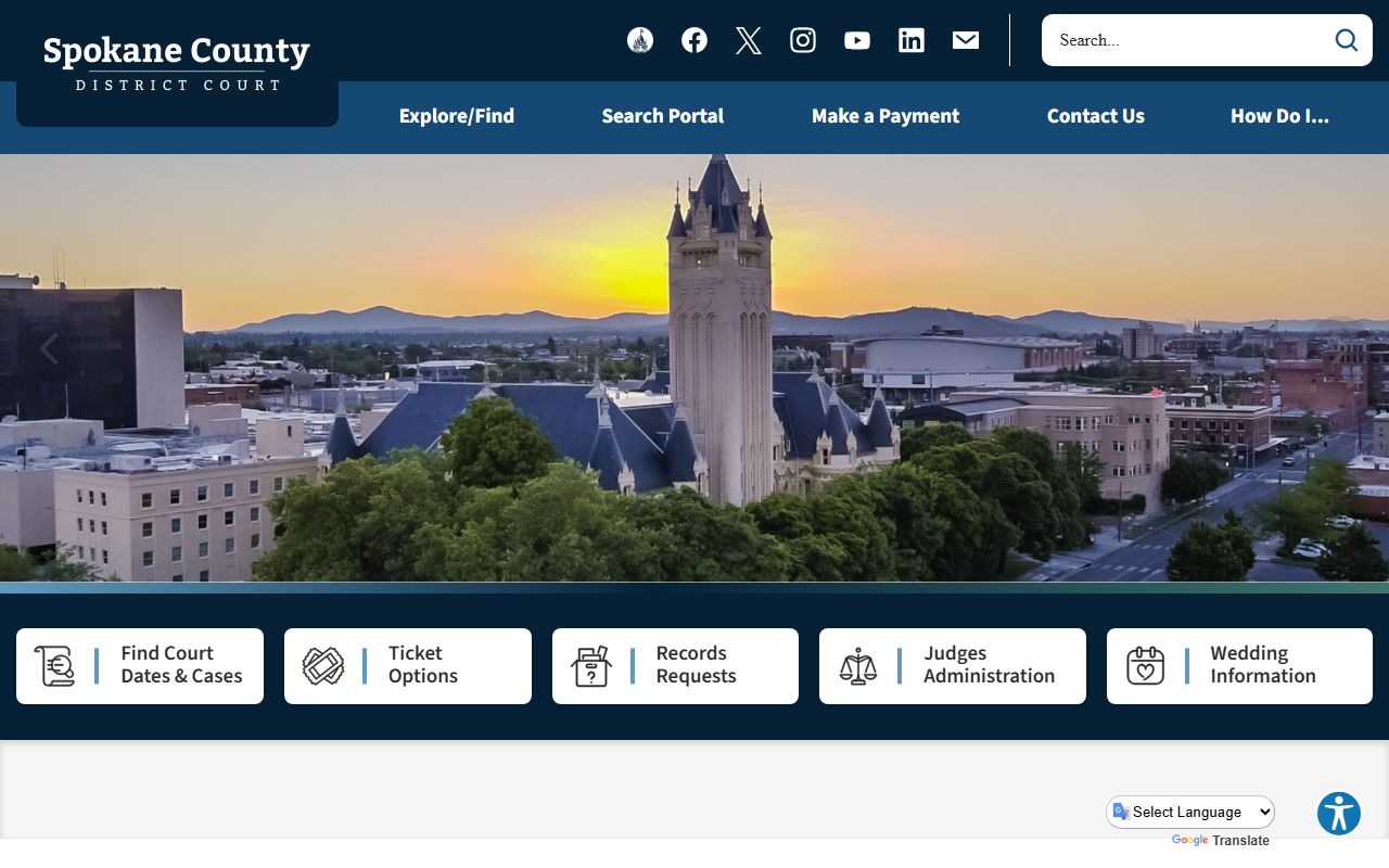 Spokane County District Court page