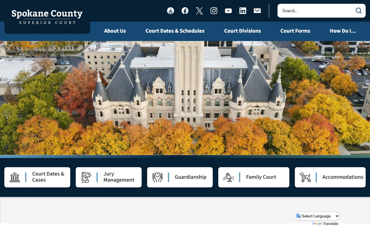 Spokane County Superior Court official page
